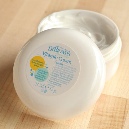 Creme para bebês com vitamina hipoalergênica, totalmente natural, multiuso, sem fragrâncias e hipoalergênico do Dr. Brown