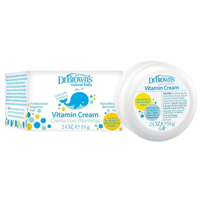 Creme para bebês com vitamina hipoalergênica, totalmente natural, multiuso, sem fragrâncias e hipoalergênico do Dr. Brown