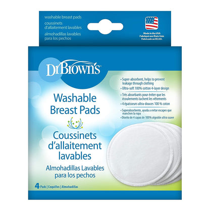 Dr. Brown's Washable Breast Pads 4-Pack