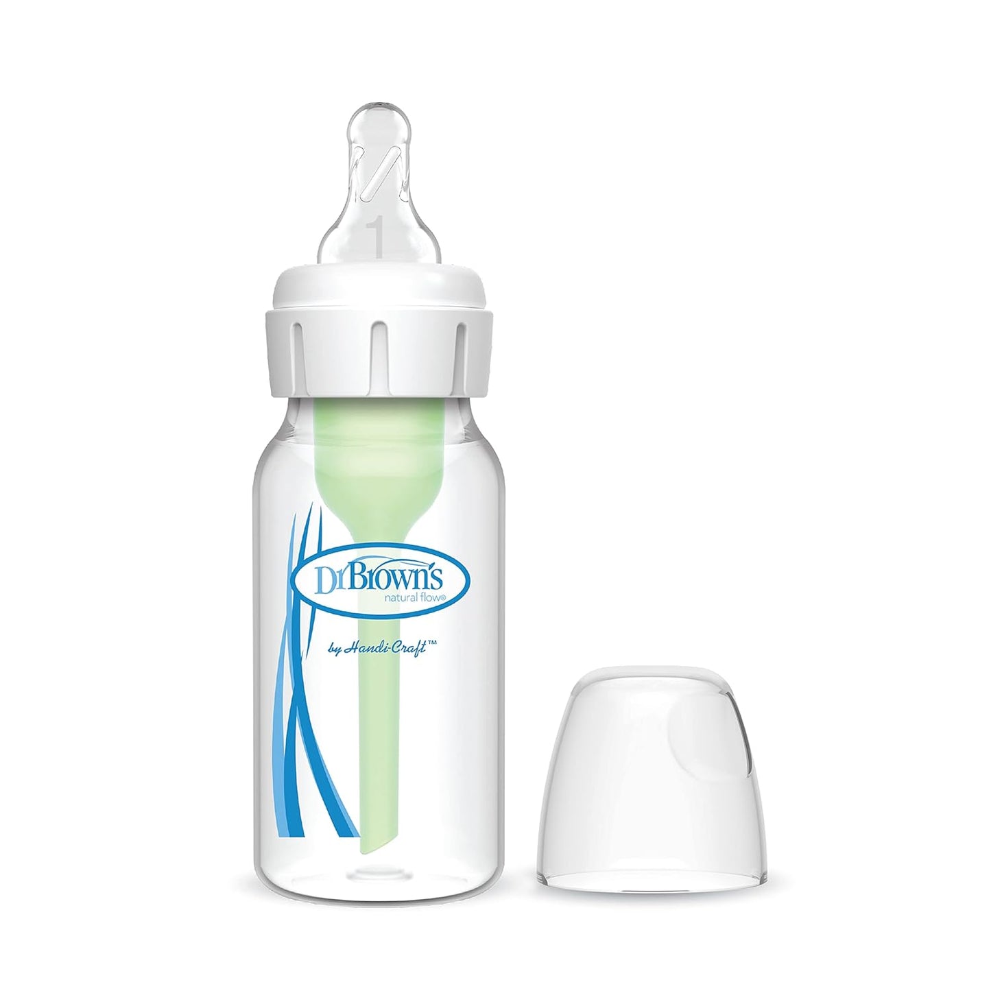 Dr. Brown’s Anti-Colic Options+ Narrow Baby Bottle, 0m+ Level 1 Nipple