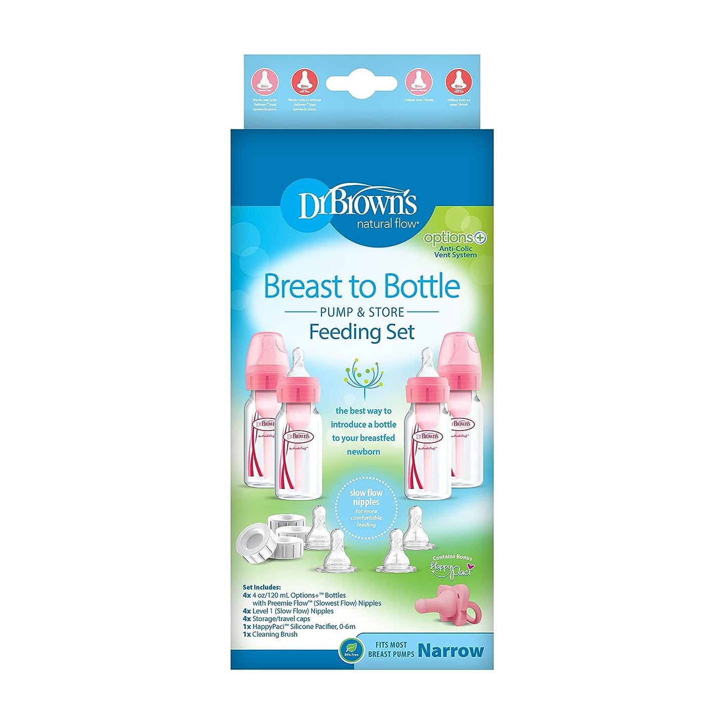 Dr. Brown's Natural Flow Anti-Colic Options+ Feeding Set