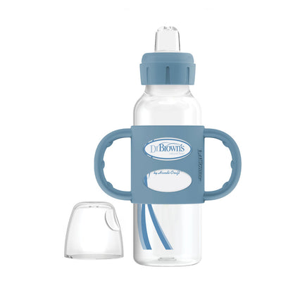 Dr. Brown’s® Milestones™ Narrow Sippy Bottle with Silicone Handles, 8oz/250mL, 6m+