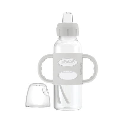 Dr. Brown’s® Milestones™ Narrow Sippy Bottle with Silicone Handles, 8oz/250mL, 6m+
