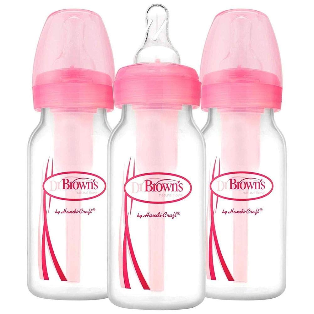 Dr. Brown's Narrow Baby Bottle - Pink, 8oz