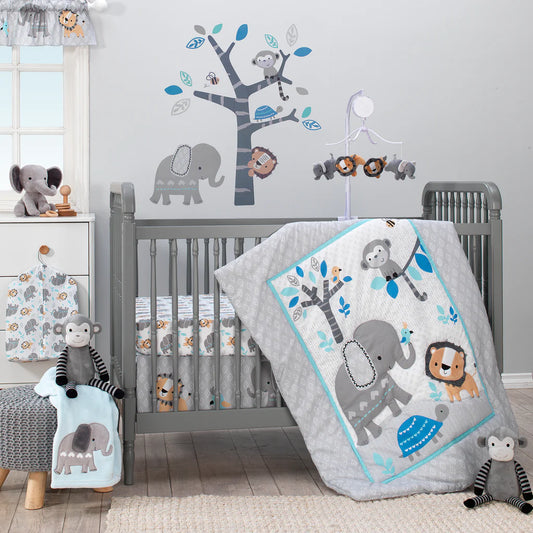 Bedtime Originals Jungle Fun 3-Piece Crib Bedding Set