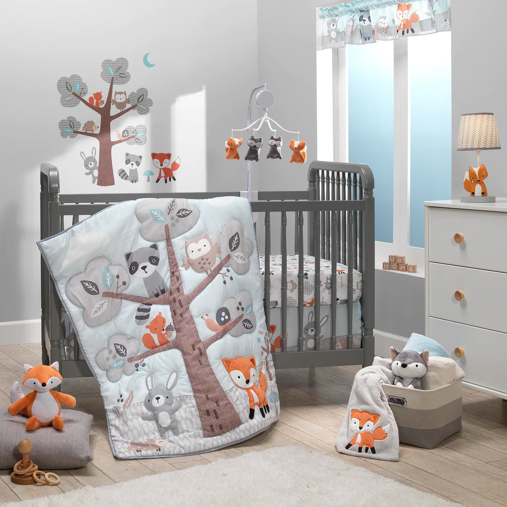 Bedtime Originals Woodland Friends Juego de ropa de cama para cuna de 3 piezas