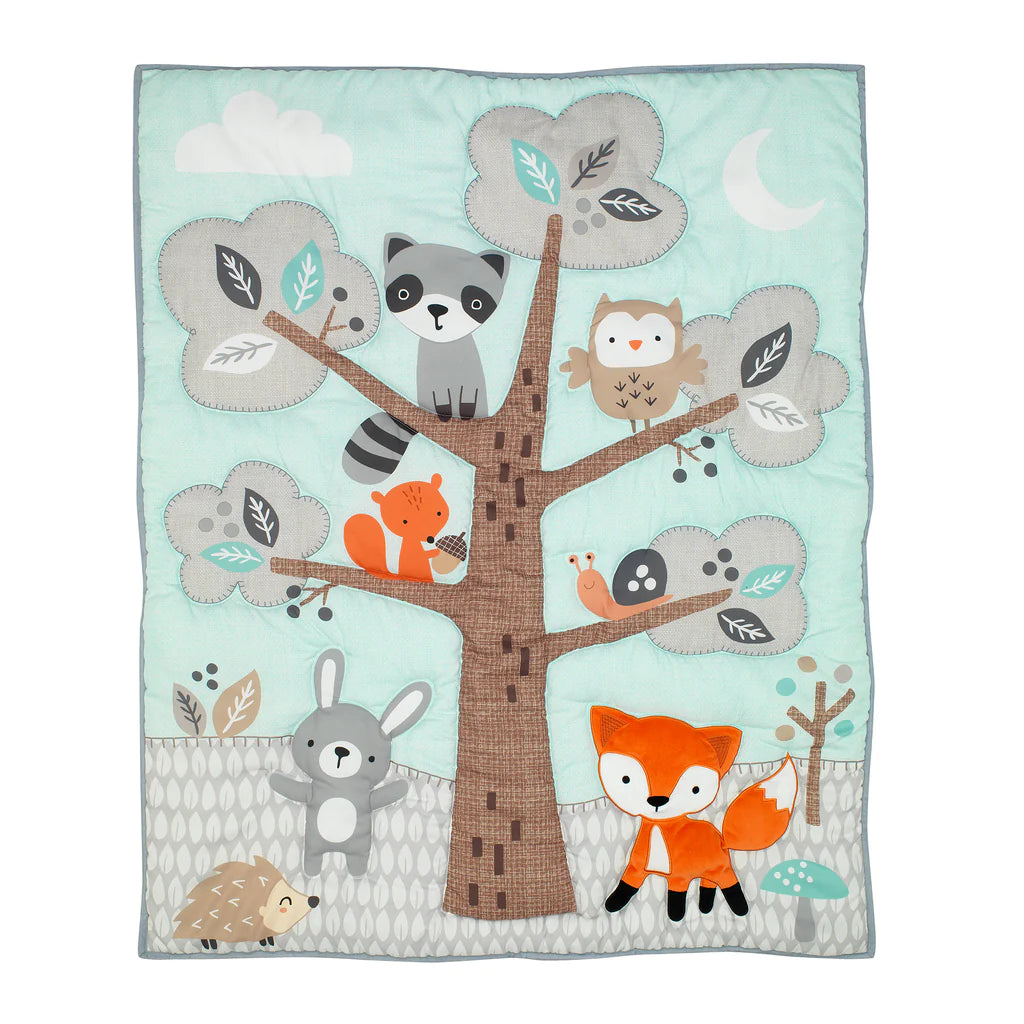 Conjunto de cama para berço de 3 peças da Bedtime Originals Woodland Friends