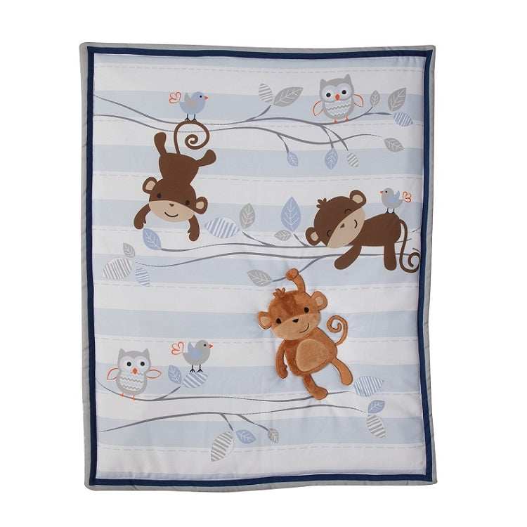 Bedtime Originals Mod Monkey Juego de cama para cuna de 3 piezas