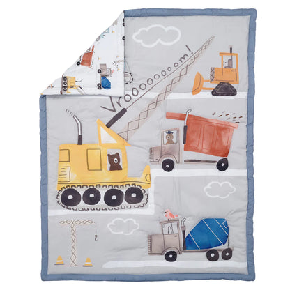 Bedtime Originals Construction Zone Juego de ropa de cama para cuna de 3 piezas