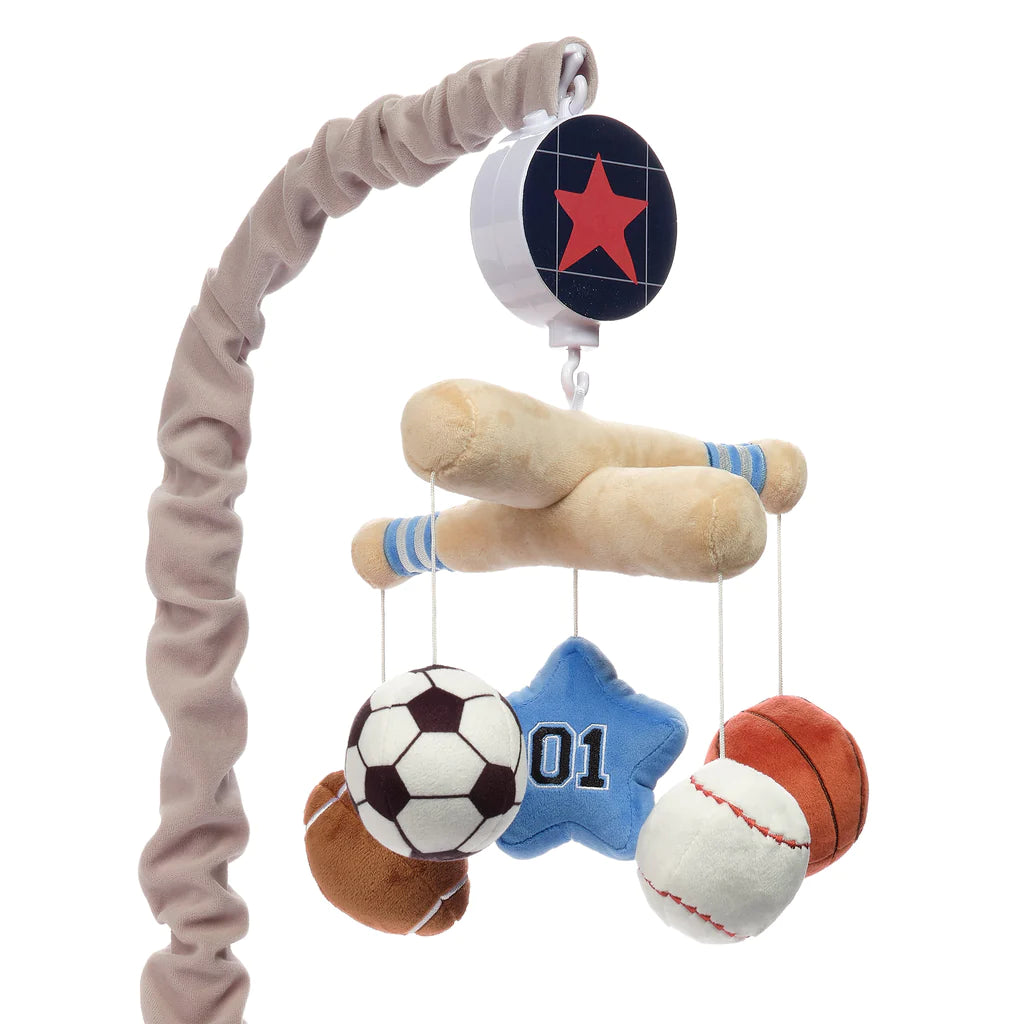 Lambs & Ivy Baby Sports Crib Musical Mobile