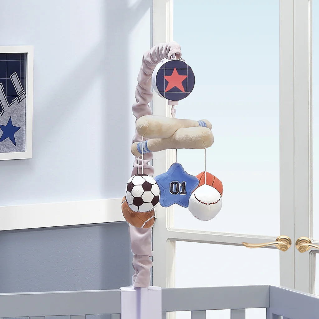 Lambs & Ivy Baby Sports Crib Musical Mobile