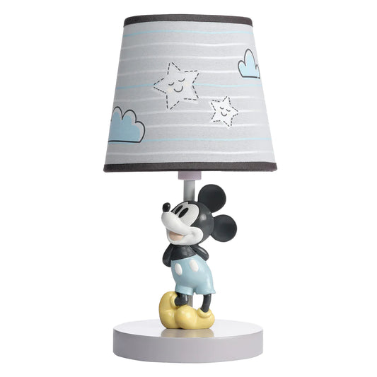 Lámpara Mickey con pantalla y bombilla Moonlight de Lambs &amp; Ivy