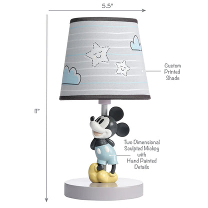 Lambs & Ivy Moonlight Mickey Lamp with Shade & Bulb