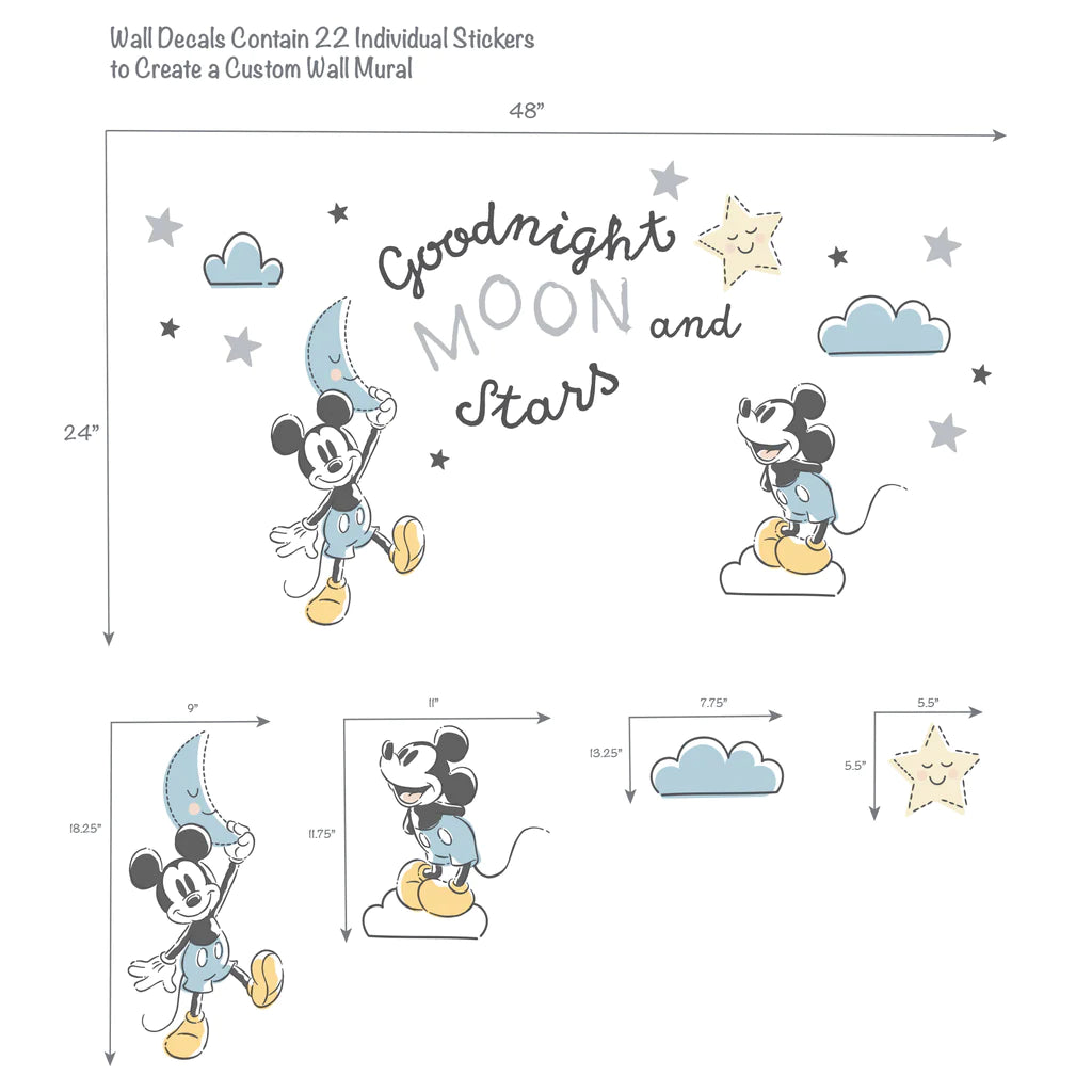 Lambs & Ivy Moonlight Mickey Wall Decals