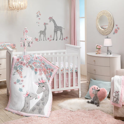 Lambs & Ivy Giraffe and a Half 4-Pieces Crib Bedding Set