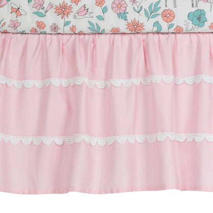 Conjunto de roupa de cama para berço Lambs &amp; Ivy Girafa e meio de 4 peças