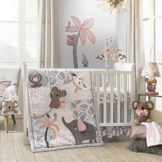 Lambs &amp; Ivy Calypso Nursery Juego de ropa de cama para cuna de 4 piezas