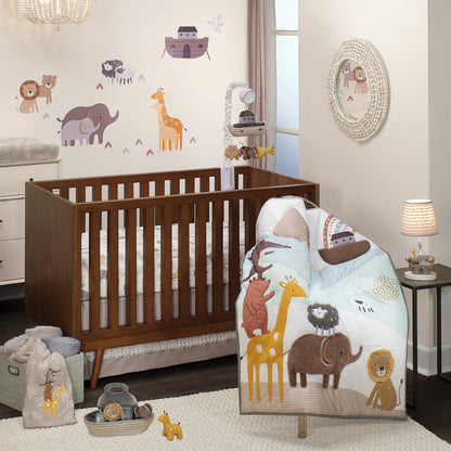 Juego de ropa de cama para cuna de 3 piezas Baby Noah de Lambs &amp; Ivy