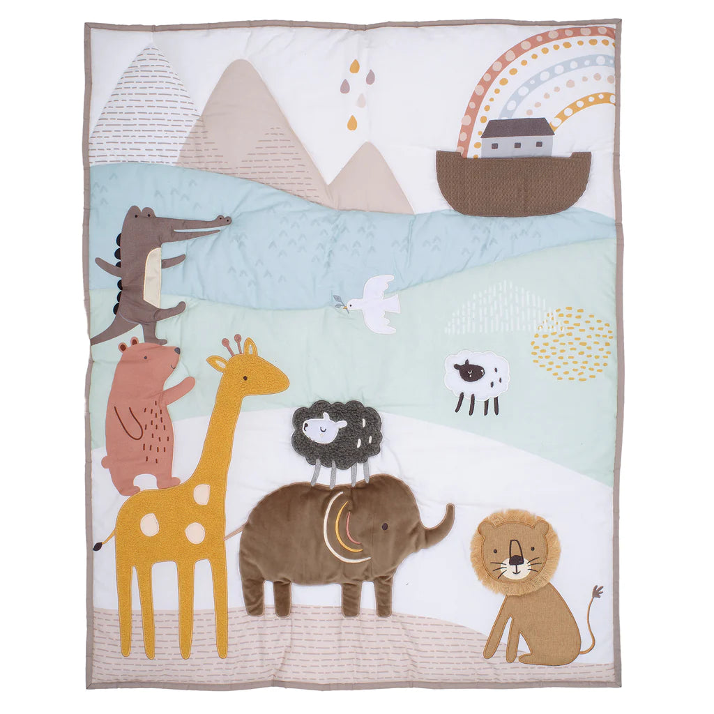 Juego de ropa de cama para cuna de 3 piezas Baby Noah de Lambs &amp; Ivy