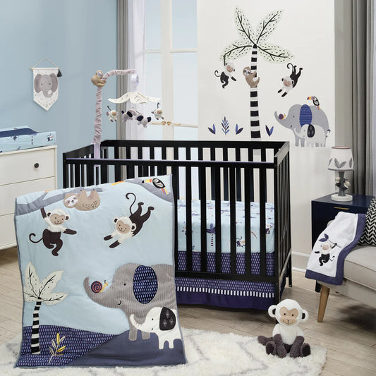 Lambs & Ivy Jungle Party 3-Piece Crib Bedding Set