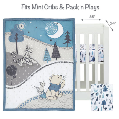 Lambs Ivy Forever Pooh 3-Piece Mini Crib Bedding Set – idealbaby