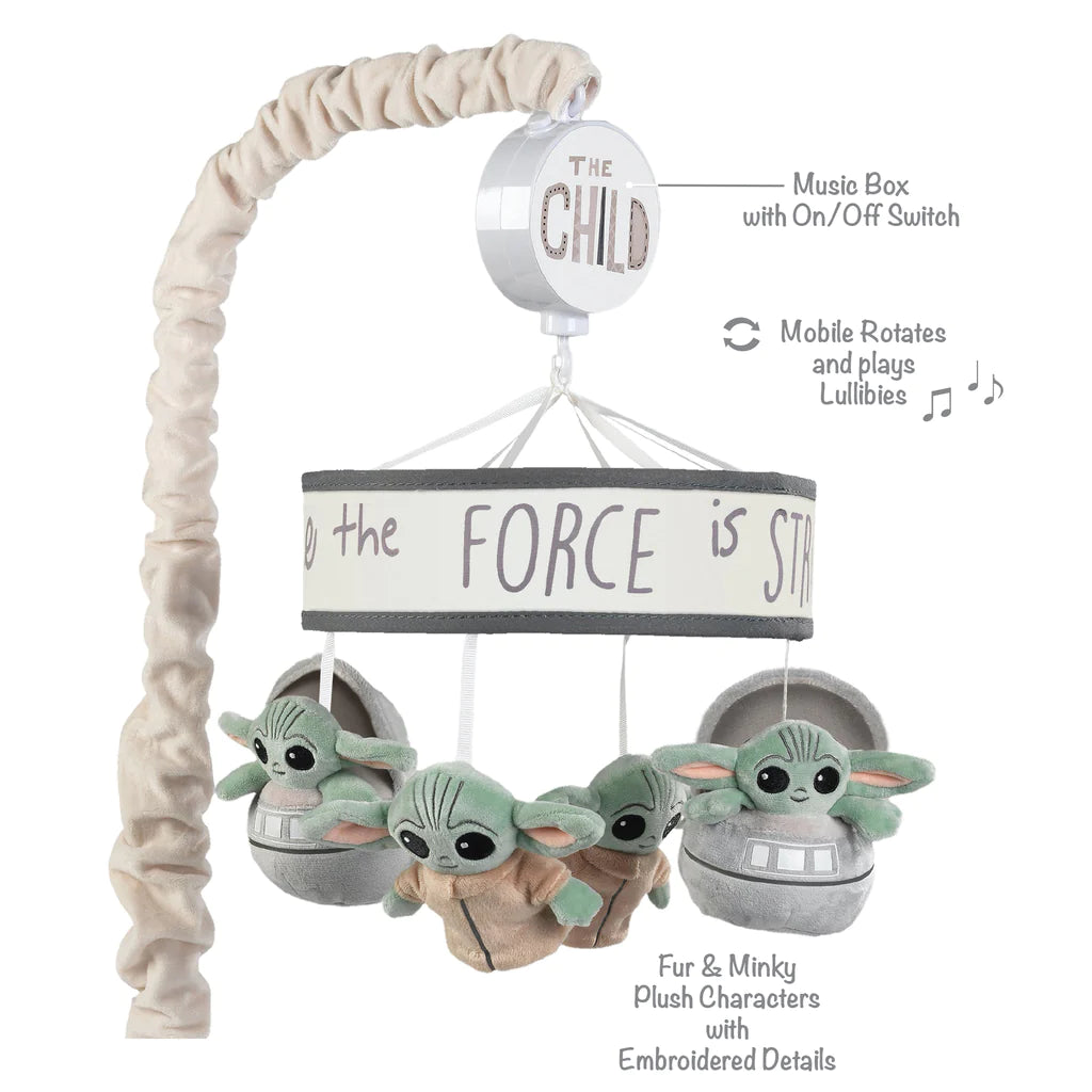 Lambs &amp; Ivy Star Wars The Child Crib Musical Móvel