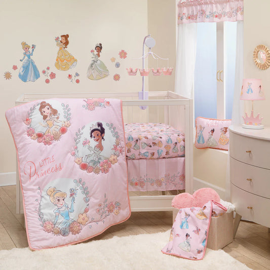 Disney Princess Pink 3-Piece Crib Bedding Set