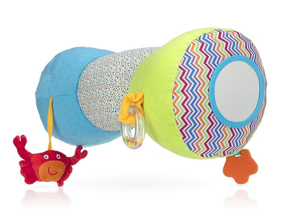 Almofada de pelúcia macia Nuby Tummy Time Discovery com brinquedos