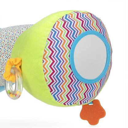 Almofada de pelúcia macia Nuby Tummy Time Discovery com brinquedos