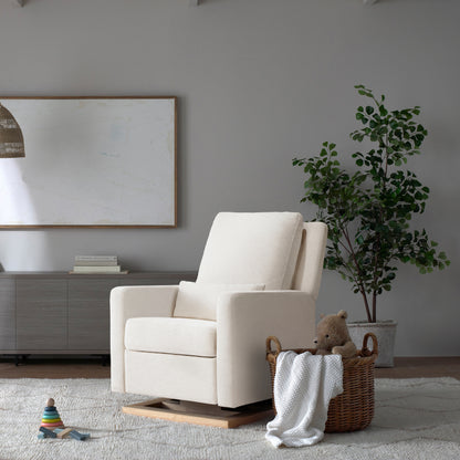 Babyletto Sigi Recliner and Glider Eco-Weave with Light Wood Base