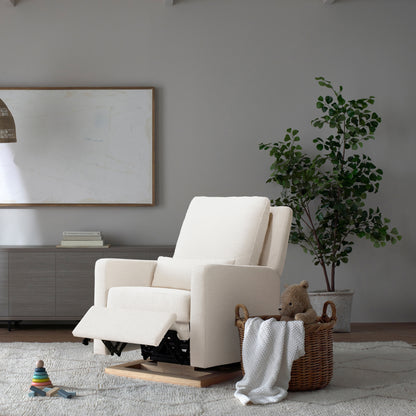 Babyletto Sigi Recliner and Glider Eco-Weave with Light Wood Base