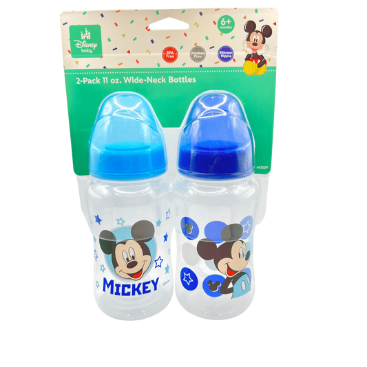 Disney Baby Mickey Wide-Neck Bottler 2 Pack, 11oz