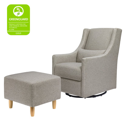 Babyletto Toco Swivel Glider and Ottoman in Eco-Performance Fabric