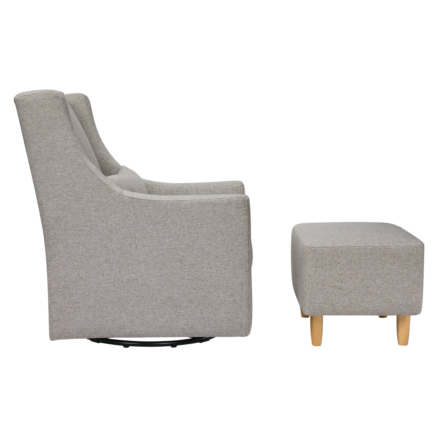 Babyletto Toco Swivel Glider and Ottoman in Eco-Performance Fabric