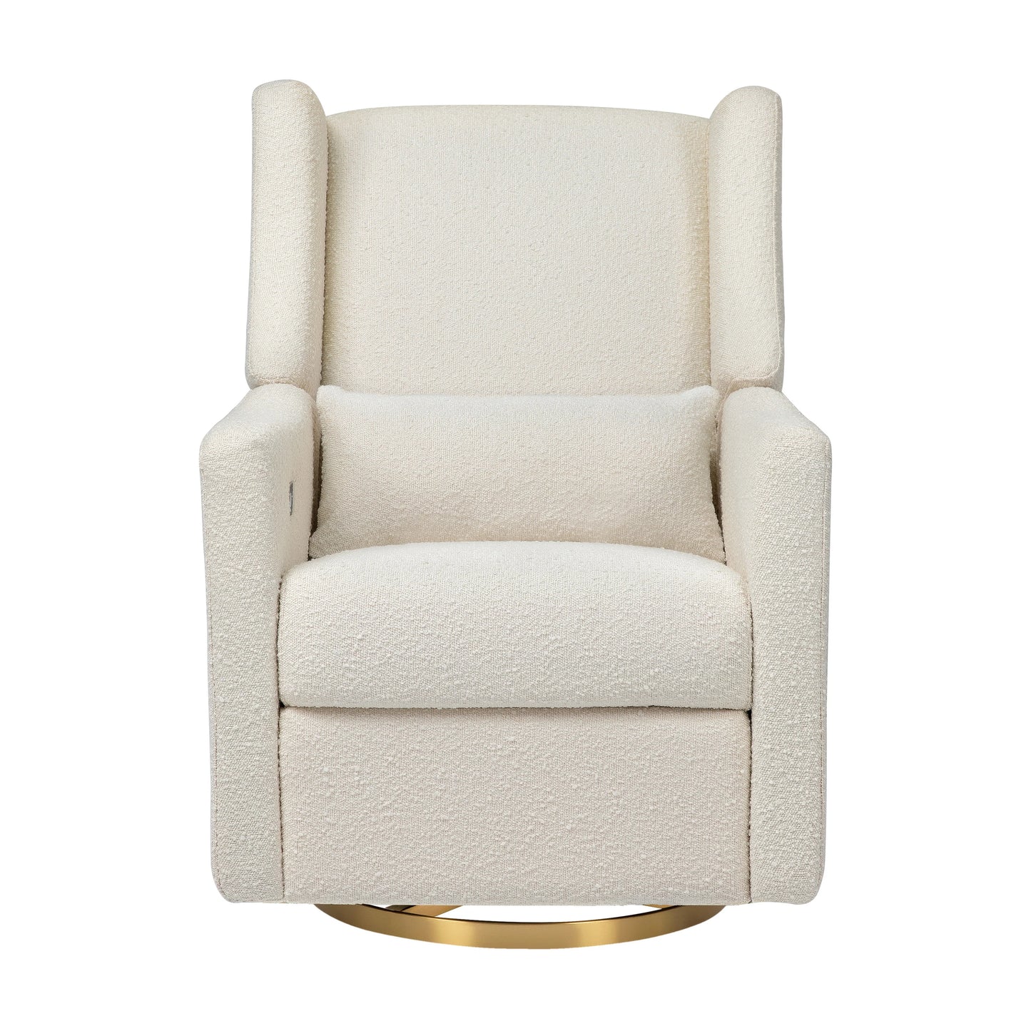 Sillón reclinable electrónico y deslizador giratorio Babyletto Kiwi en Boucle con puerto USB