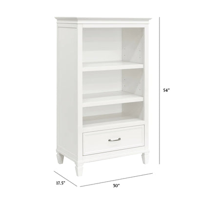 namesake Darlington Bookcase in Warm White