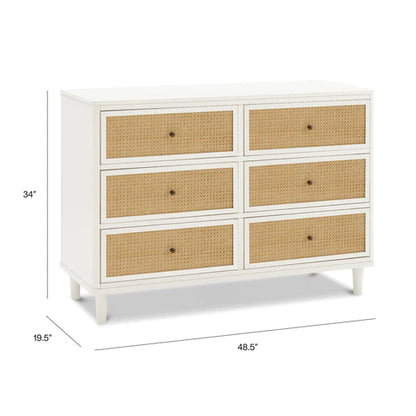 namesake Marin with Cane 6-Drawer Assembled Dresser