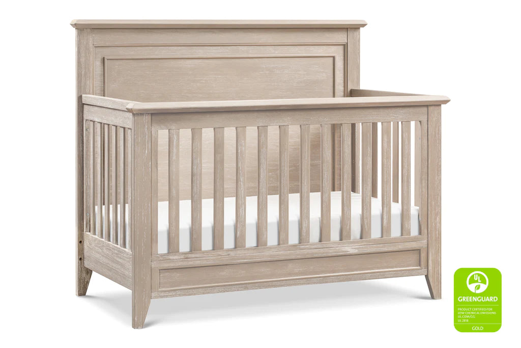 Monogram Beckett Rustic 4-in-1 Convertible Flat Top Crib in Sandbar