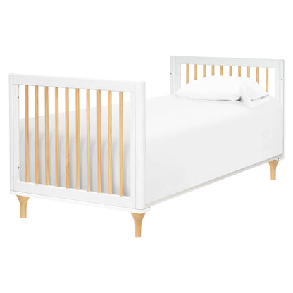 Babyletto Lolly 4-in-1 Convertible Mini Crib and Twin Bed with Toddler Bed Conversion Kit in White / Natural