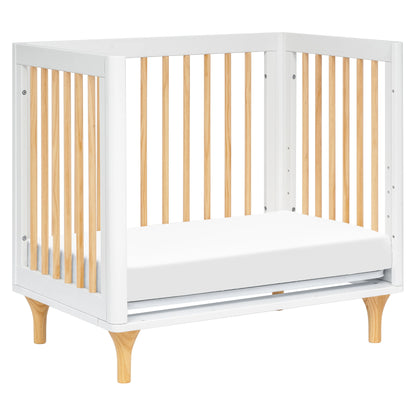 Babyletto Lolly 4-in-1 Convertible Mini Crib and Twin Bed with Toddler Bed Conversion Kit in White / Natural