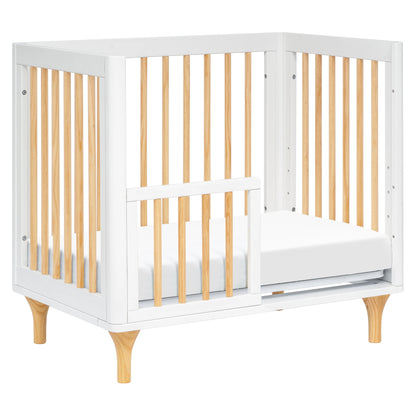 Babyletto Lolly 4-in-1 Convertible Mini Crib and Twin Bed with Toddler Bed Conversion Kit in White / Natural