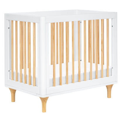 Babyletto Lolly 4-in-1 Convertible Mini Crib and Twin Bed with Toddler Bed Conversion Kit in White / Natural