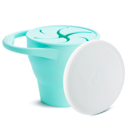 Munchkin® C'est Silicona! Vaso plegable Snack Catcher® para niños pequeños con tapa