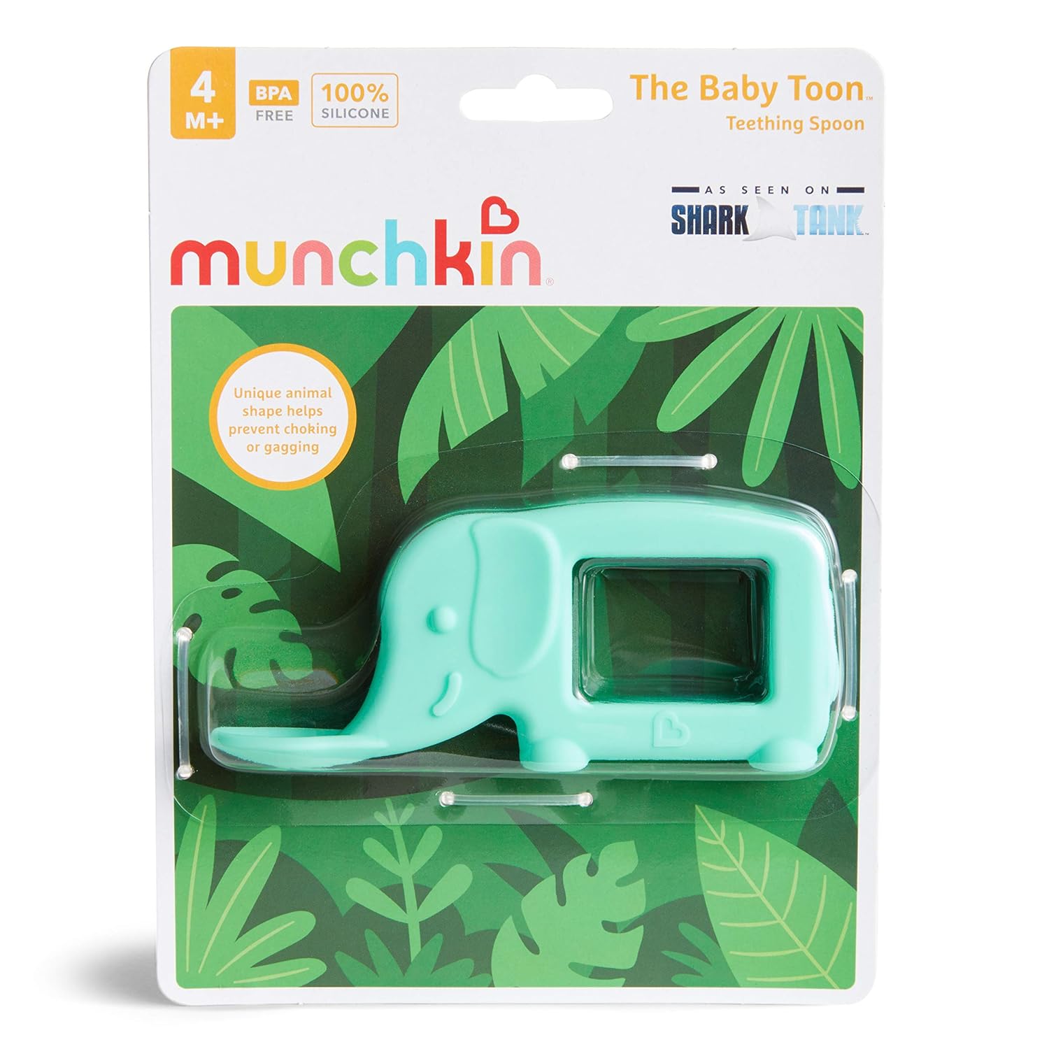 Munchkin® The Baby Toon™ Silicone Teether Spoon, Elephant Mint