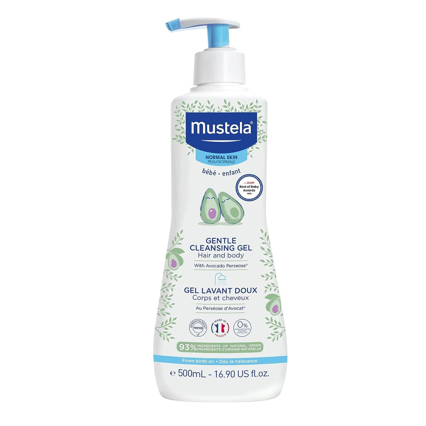 Mustela Baby Gental Gel de Limpeza - Gel de Banho e Cabelo para Bebé