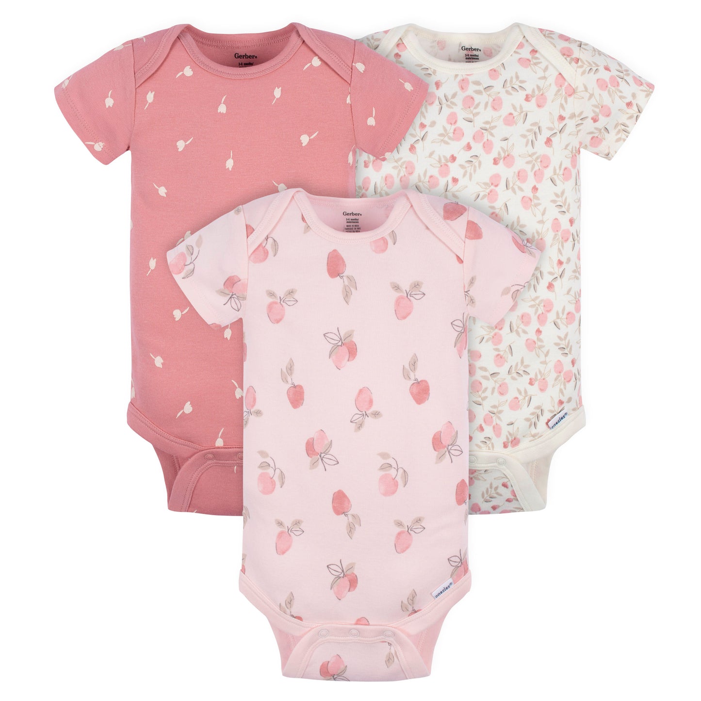 Gerber 3 Pack Onesies-Menina