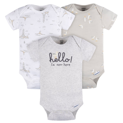 Gerber Hello I'm New Here 3 Pack Onesies