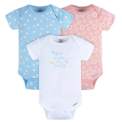 Gerber Make Me Smile 3 Pack Onesies-Girl