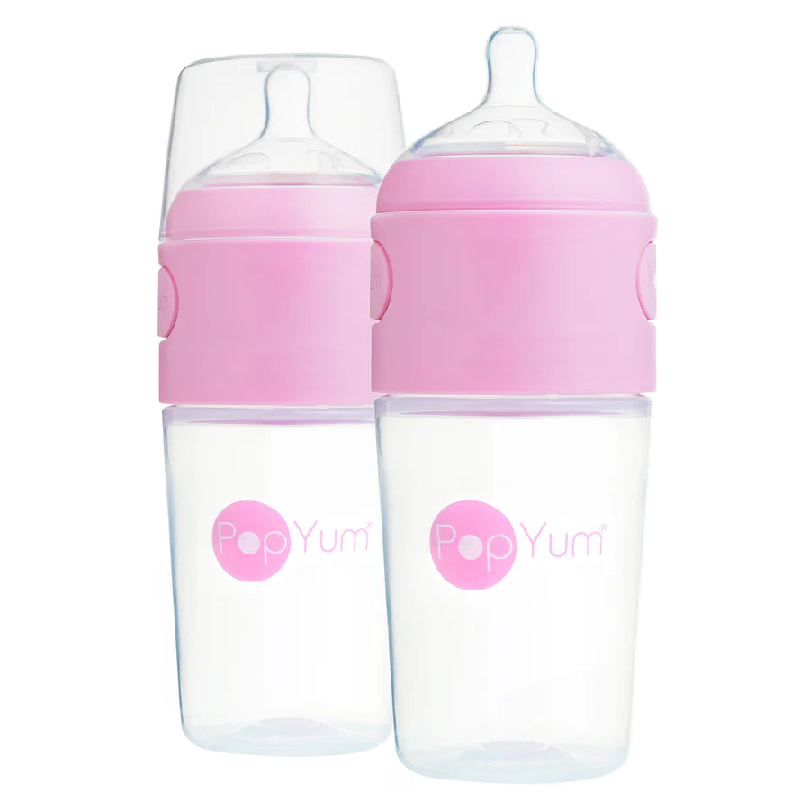 PopYum 9oz Anti-Colic Baby Bottle, 2-Pack