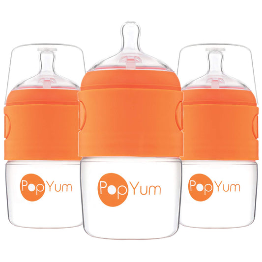 PopYum 5oz Anti-Colic Baby Bottle, 3-Pack